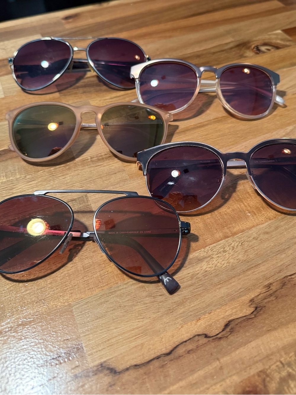 Assorted Women's Sunglasses - Brown and Pink Tones